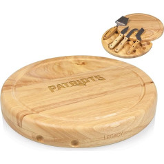 Picnic Time NFL New England Patriots Circo Cheese Board/Tool Set, 10-Inch