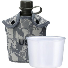 Nuhjytgf Camping Canteen Set, 3 Piece Canteen Kit, Multipurpose Travel Canteen, Lightweight Sports Water Bottle, Convenient Canteen Set for Hiking, Camping, And Travel Outdoor Adventures