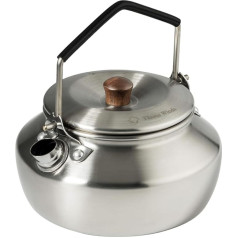 Thous Winds 0.6L Camping Kettle Portable Camp Teapot Coffee Pot Lightweight Stainless Steel Teapot Quick Heating Boiling Water for Outdoor Campfire Hiking Camping Picnic
