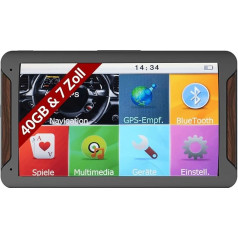Elebest City 70 Navigation Devices for Car 2024 Hands-Free Kit for Car 7 Inch Display GPS Europe Map Truck Navigation Motorhome Navigation POI