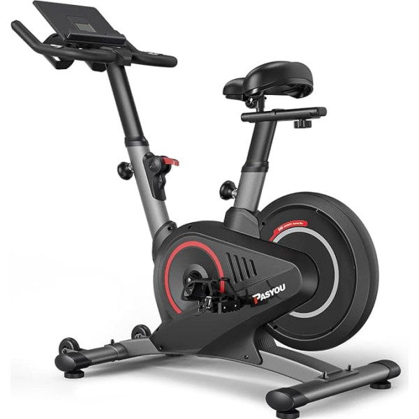 PASYOU S40 Exercise Bike with Magnetic Resistance, Belt Drive, Fitness Bikes, LCD Monitor, Home Trainer, Bicycle, 160 kg Load Capacity