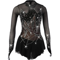 Professional Figure Skating Competition Dress Girls Ice Sports Skating Skirt Gymnastics Jersey Clothing with Crystals