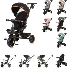Chipolino Tricycle Max Sport 2 in 1, Tricycle Cup Holder, Reversible Seat, Basket, Colour: Black