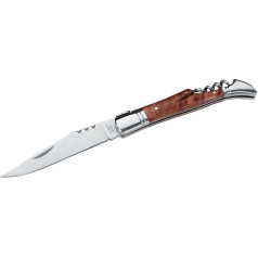 Herbertz Pocket Knife, AISI 420, Quince Wood, Corkscrew, Decorated Back Spring, Sharp Folding Knife & Outdoor Knife for Camping, Hiking or Hunting