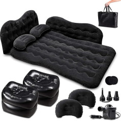Zento Deals Bed for Car Inflatable Car Air Mattress Camping Bed Back Seat Mattress - Portable Travel Bed with Cushion - Travel Camping Sleeping Outdoor Bed - Universal Car SUV Truck and RV (1)