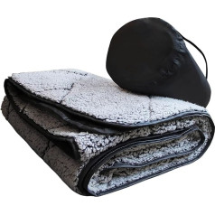 Mocoocouture Portable Fleece Camping Blanket Waterproof Outdoor Soft Moisture Resistant Folding Mat for Camping Picnics Outdoor