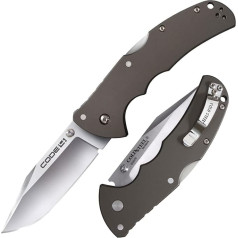 Cold Steel, Code 4 Lockback Folding Knife Satin Finish Pocket Knife Aluminium Handle S35VN Blade Steel Sharp Knife for Outdoor Camping Carving