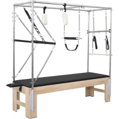 JKELPV Bauch-Übungsbrett Pilates Reformer Machine Foldable Pilates Reformer Machine mit einem komplementären Paar Kordel -Sets Reformer für Pilates