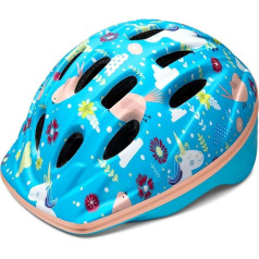 OutdoorMaster Children's Helmet, Shockproof and Impact-Resistant Bicycle Helmet for Children, Individual Size Adjustment, Optimised Ventilation, Adjustable Chin Strap, CE Certification Children's