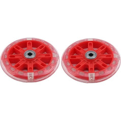 2 x Durable Kids Balance Wheels Adjustable Balance Training Wheels Stabilisers Side Wheels 12-20 (Red)