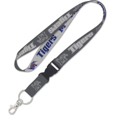 WinCraft University of Memphis Tigers Lanyard with Removable Buckle, 1-inch, Charcoal