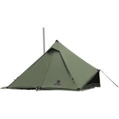 OneTigris Conifer Teepee Tent with Snow Skirt Tent Waterproof 1 Person for Tent Stove Winter Camping (Tetoron Cotton)