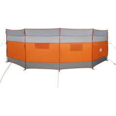 vidaXL Camping Wind Protection Grey and Orange 510 x 153 cm Waterproof Wind Protection for Camping, Caravan Wind Protection, Tent Wind Protection