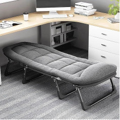 MAAOBR Folding Camping Bed, Folding Camp Bed with 6 Positions, Lounge Chair with Mattress, Strong Thicker Tubes, Portable Travel Camping Fields for Home, Nap in the Office (170 x 60 cm)