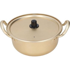 Lybunair Korean Ramen Pot with Good Thermal Conductivity Lightweight Stackable Portable with Lid for Home Camping Hiking