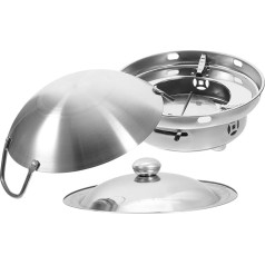 Angoily Small Hot Pot Stainless Steel Pan Ramen Pot with Double Ears Camping Cooking Utensils Pan Turner Alcohol Pot Stockpot Stainless Steel Silver