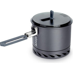 Alocs 1.4L Camping Cookware, Lightweight Camping Pot with Heat Exchanger, Portable, Durable, Camping Essentials, Camping Cooking Set for Backpacking, Hiking, Travel