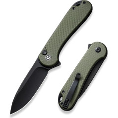 CIVIVI Elementum II Folding Knife with 7.51 cm Nitro V Blade and Green G-10 Handle, Outdoor Knife with Clip (C18062P-3)