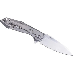 RUIKE Messer P135-SF Pocket Knife Made of Stainless Steel, Flip Blade, Razor Sharp, Fits Well in the Hand, Silver