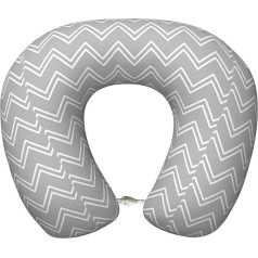 YHBLYKXP Grey Stripe Print Neck Pillow Memory Foam Travel Pillow Ergonomic Design for Home Office