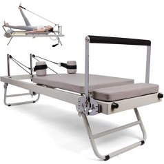 Generisch Foldable Pilates Reformer Machine Equipment for Home, Adjustable Intensity, Pilates Bed with Multifunctional Yoga Bed, Exercise Yoga Equipment