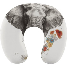 Reisekissen Nackenstütze, Memory-Schaum, U-förmiges Kissen, weich, bequem, Reise-Nackenkissen, Elefant, Schlafruhe, Reisezubehör für Flugzeug, Auto, Büro