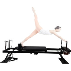 Home Pilates Reformer Machine, Multifunctional Foldable Yoga Bed Compact Home Yoga Fitness Equipment Strength Training Double Resistance