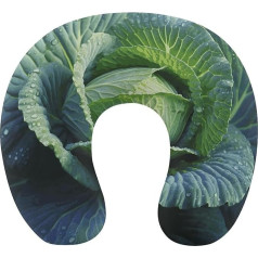 Travel Pillow Neck Support Memory Foam U Shaped Pillow Soft Comfortable Travel Neck Pillow Light Cabbage Sleeping Pillow Travel Accessories for Airplane Car Office