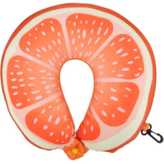 ADITAM Travel Pillow for Aeroplane, Fruit U-Shaped Pillow Nano Particles Neck Pillow Car Travel Pillow Tangerine Double The Comfort