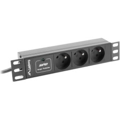 Barošanas sloksnes pdu 10 collu 1u 3x 230v pl 2m 10a melns c14
