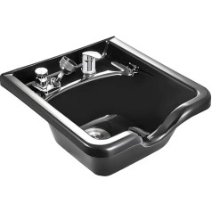 VEVOR Mobile Washbasin Hairdresser ABS Plastic Hairdressing Sink Dimensions 47 x 4 6 x 25 cm, Black Reverse Wash Basin, Widely Used in the Beauty Salon or Bathroom, at Home or in the Bathroom