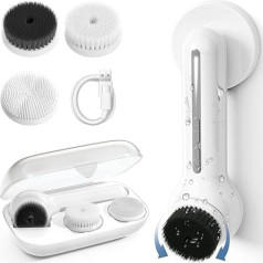 Facial Cleansing Brush, TOUCHBeauty 3-in-1 Electric Face Brush, Rechargeable Face Brush Rotation, 360° Rotatable Facial Cleanser with 3 Heads, 6 Levels