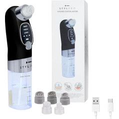 STYLPRO HYDRO EXFOLIATOR - Cordless Rechargeable Pore Cleaner with Vacuum Removes Dead Skin, Clears Pores, Moisturizes and Eliminates Excess Oil