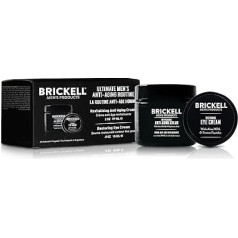 Brickell Men's Ultimate Anti Ageing Routine - Night Cream & Eye Cream Against Wrinkles and Dark Circles - Anti-Wrinkle Cream Against Bags & Swollen Eyes - Natural & Organic - Perfumed