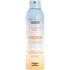 ISDIN Fotoprotector Wet Skin Transparent Spray SPF 50 (250 ml) Waterproof and Wet Skin Invisible and Light Protection