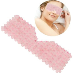 Rose Quartz Eye Mask, Cooling Jade Eye Mask with Multiple Pearl Design, Exquisite Craftsmanship, Reduces Puffiness, Improves Dark Circles, Handmade, (Pink Crystal)