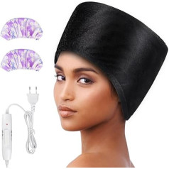 Totofac Heating Cap, Heating Hood for Deep Care, Hair Steamer Heat Hood for Hair Masks, 2 Temperature Modes, Hair Heating Cap for Spa, Salon, House Black