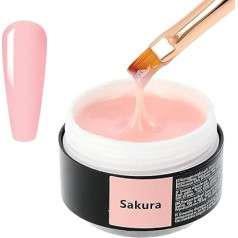 SINCERO SALON Builder Gel for Gel Nails, Sakura, UV Gel for Nail Extension and Modelling, Nail Art, Gel Nail, Acrylic Gel for Nails, Colour Gel for Gel Nails, Sealing Gel for Gel Nails, 50 ml