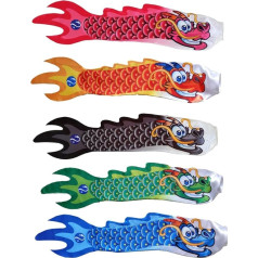 5pcs Windsock Garden Weather Vane Balcony Aeolian Bell Chenisian Dragon