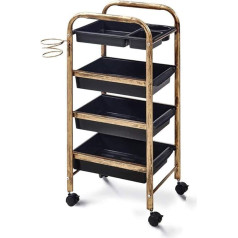 Hairdressing Maintenance Trolley with Wheels, Multifunctional Hairdressing Tool Trolley for Hair Stylist