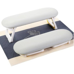 SAVILAND Nail Studio Hand Rest for Nails: Foldable Soft Leather Nail Armrest Non-Slip Mat Nail Supplies Must Have Nail Table for Nail Technicians Practice Palm Rest for Acrylic Nails