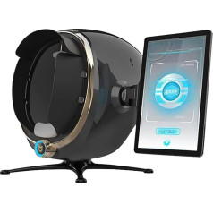 3D-Hautanalysator,Professioneller Gesichtsfeuchtigkeitsanalysator Mit 8 Spektren,5 Dimensionen Und 14 Metriken,Datenanalyse,Unbegrenztem Speicher Und Empfehlungsplan,Black-21.5in