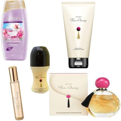 Avon Far Away Perfume Set 5-Piece Eau de Parfum Spray/Shower Gel/Body Lotion/Deodorant Roller/Mini Fragrance Roller