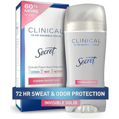 Secret Clinical Strength Invisible Solid Women's Antiperspirant & Deodorant Powder Protection Scent 2.6 Ounce by Secret