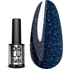 PALU - Hybrid Top Coat - Top Hybridlacke - Schützt das Nageldesign - Nagellack für Nägel Behandlung - UV/LED - FLASH BLUE, Transparent mit blauen Flecken, 11g