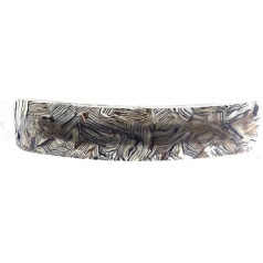 1 x patent clip, rectangular, XL, 12.7 x 2.9 cm, in a striped decor in blue, made in Germany WeLoveBeads
