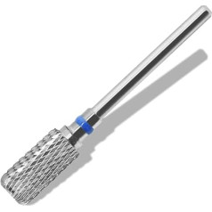 Vnjaoi Super Long Cylindrical Nail Drill, 3/32 Inch Carbide Bits, Suitable for Manicure, Pedicure, Cuticle, Gel, Polishing, Dip Powder, Professional Nail Cutter Bit (Medium Grit)