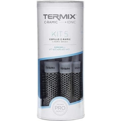 Termix C.ramic brush, pack of 5, for frizz-free hair