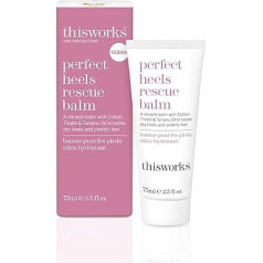 This Works Perfect Heels Rescue Balm 75ml - Natural Foot Cream with Cotton Thistle, Lemon and Lavender Essential Oils for Cracked Heels and Dry Skin