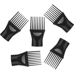 Gogogmee Pack of 5 Hair Dryer Comb Attachment for Hair Nozzle Blower Comb Universal Hair Dryer Nozzle Universal Hair Dryer Nozzle Hair Dryer Attachment Styling Tool